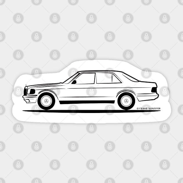 Mercedes 450 SE Sedan W116 Sticker by PauHanaDesign